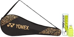 YONEX बॅडमिंटन ॲल्युमिनियम रॅकेट ZR111 G4 U (हलका राखाडी) (ZR111LIGHT)