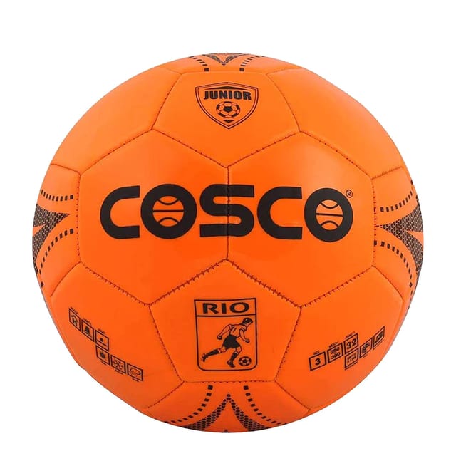 कॉस्को रियो किड्स फुटबॉल, आकार 3 (छोटे आकार का फुटबॉल) - नारंगी