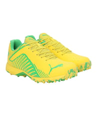 PUMA CRICKET MENS RUBBER SPIKE SHOES 22.2 FH SHOE Vibrant Yellow-Green