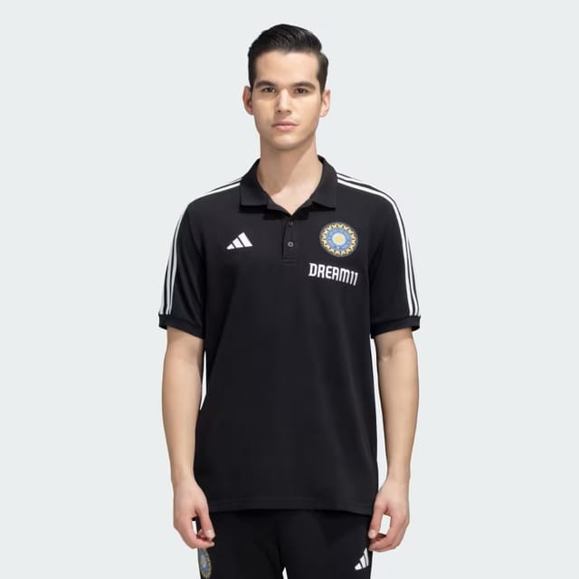 Adidas India Cricket Polo Black