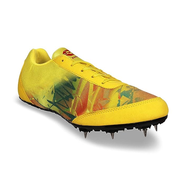 Nivia Zion 1 Men Running Spikes Shoes for Track Field Yellow