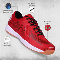 Nivia Appeal Badminton Shoes for Men Red Color