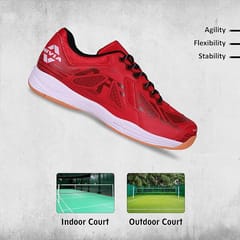 Nivia Appeal Badminton Shoes for Men Red Color