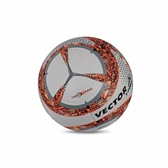 Vector X PU Force Thermo Bonded Football Ball, White Orange, Size-5