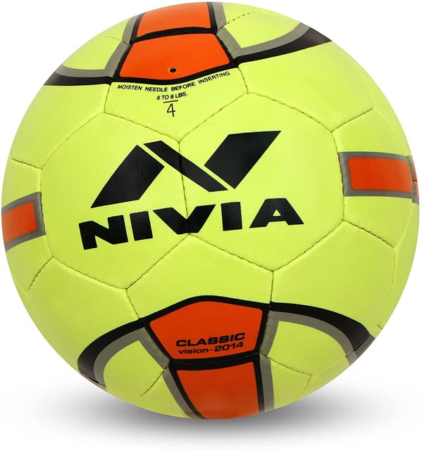 Nivia Rubber Classic Football, Yellow | Size 4 & 5