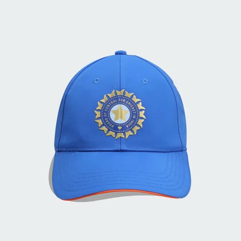 एडिडास इंडिया क्रिकेट T20i यूनिसेक्स क्रिकेट कैप, चमकीला नीला, एक साइज़