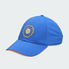 Adidas India Cricket T20i युनिसेक्स क्रिकेट कॅप, चमकदार निळा, एक आकार