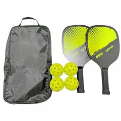 Kd Pickleball Paddles, Fiber Wood Surface Pickleball Paddles Set, 4 Pickleballs کے ساتھ 2 Paddles, Pickleball Bag, Pickleball Paddles for Men and Women, مختلف رنگ