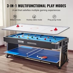 KD Sports 3 in 1 Game Room Table Pool Air Hockey TT Table & Dining Table