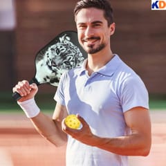 Kd Pickleball Paddles, Fiber Glass Surface Pickleball Paddles Set, 4 Pickleballs کے ساتھ 2 Paddles, Pickleball Bag, Pickleball Paddles for Men and Women, مختلف رنگ