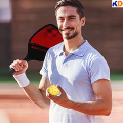 Kd Pickleball Paddles, Fiber Wood Surface Pickleball Paddles Set, 4 Pickleballs کے ساتھ 2 Paddles, Pickleball Bag, Pickleball Paddles for Men and Women, مختلف رنگ