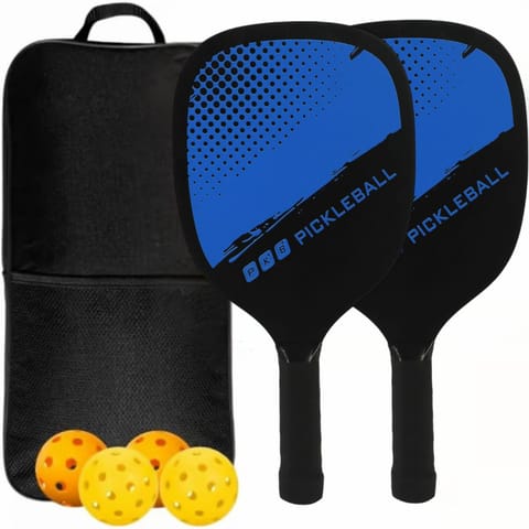 Kd Pickleball Paddles, Fiber Wood Surface Pickleball Paddles Set, 4 Pickleballs کے ساتھ 2 Paddles, Pickleball Bag, Pickleball Paddles for Men and Women, مختلف رنگ